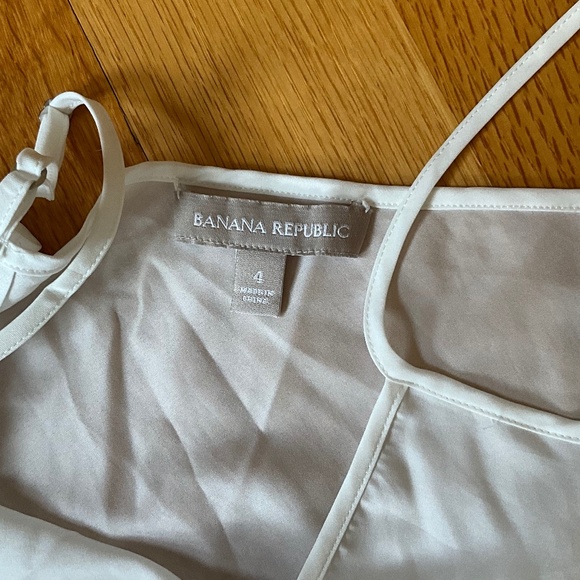 Banana Republic White and Navy Silky Dress - Picture 5 of 9